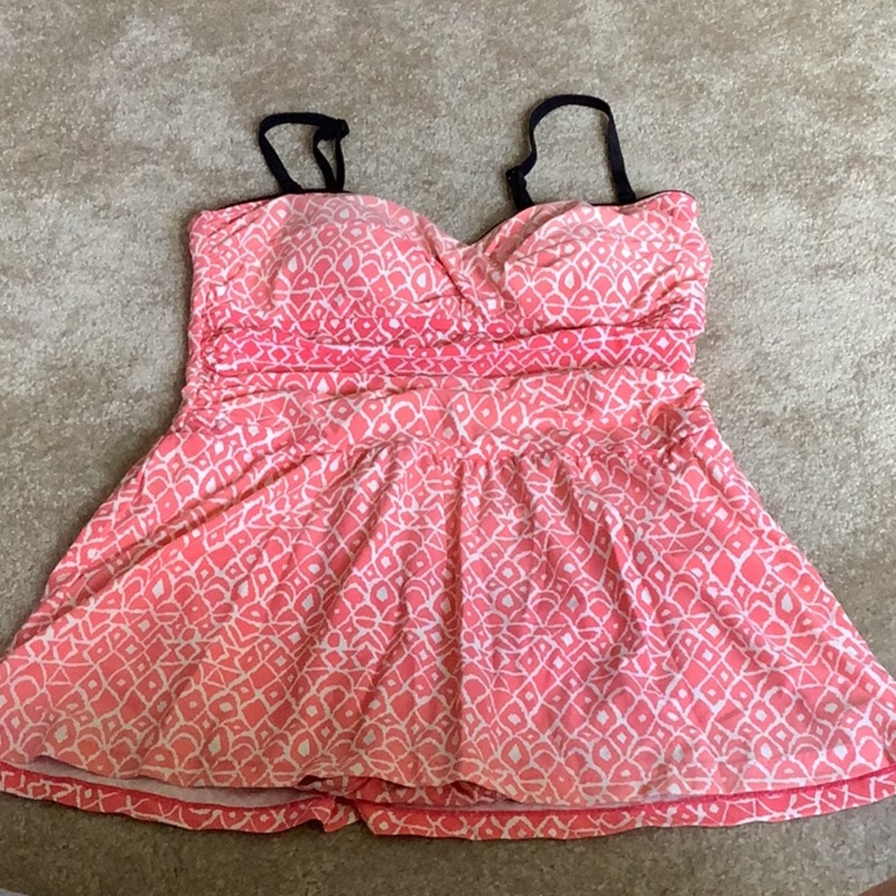 Rose Marie Reid swim dress two-toned pink size 14 no wires soft bra buil…